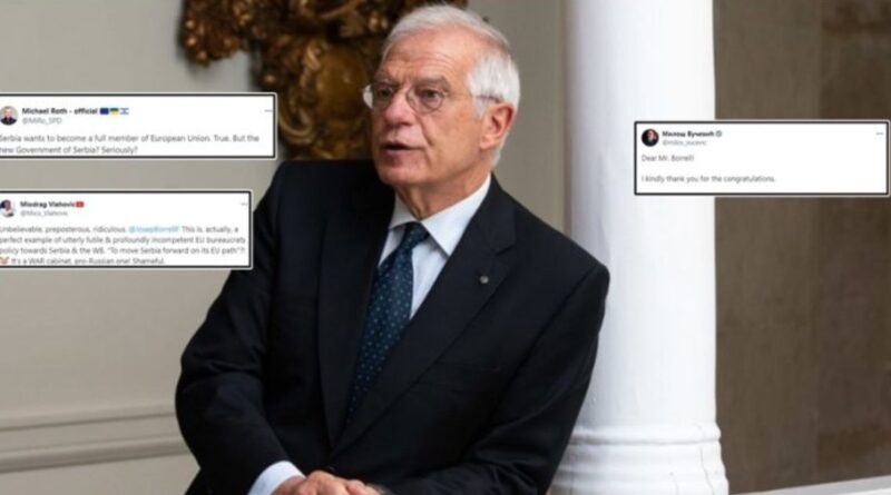 “E pabesueshme, qesharake, absurde…”, reagimet ndaj deklaratës së Borrellit, se mezi pret të punojë me qeverinë e re të Serbisë
