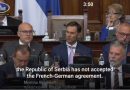 Me zë dhe figurë/ Kryeministri i Serbisë: Nuk e kemi pranuar planin franko-gjerman për Kosovën.(VIDEO)