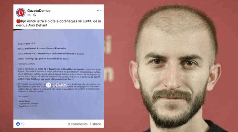 Manxhuka demanton dokumentin e Gazetës Demos që mashtroi për letrën e dorëheqjes së Kurtit