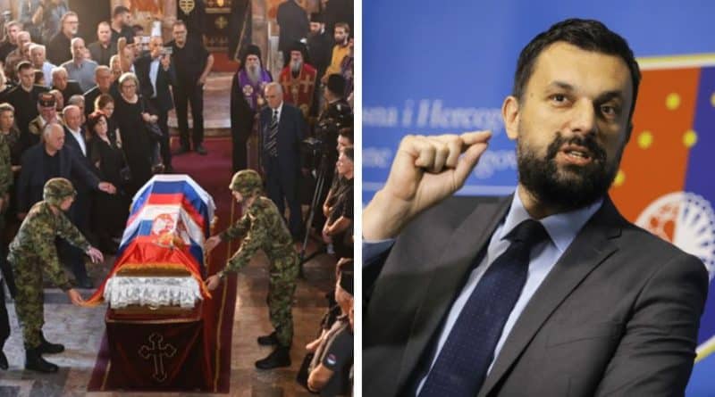 Ministri i Jashtëm i Bosnjës u shkruan shteteve të OKB-së të sanksionojnë Serbinë për nderimet shtetërore për Mlladiqin